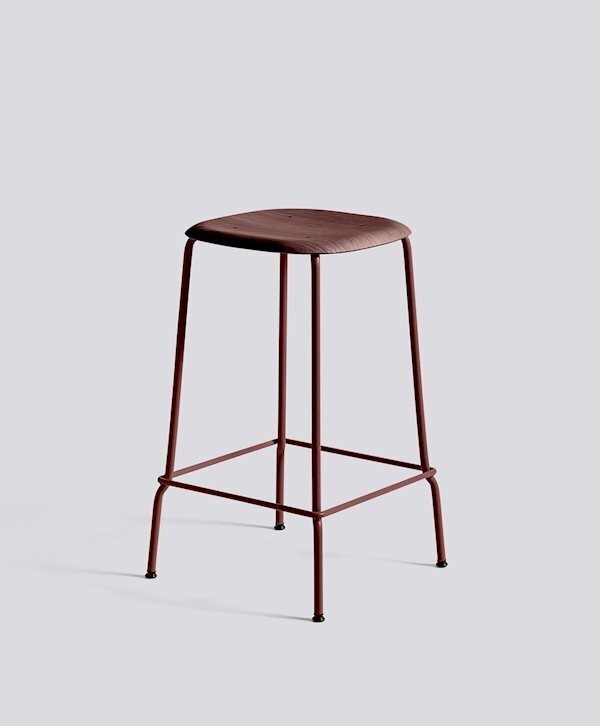 Hay Soft Edge 80 Low Stool - Fall Red Powder Coated Steel - Fall Red