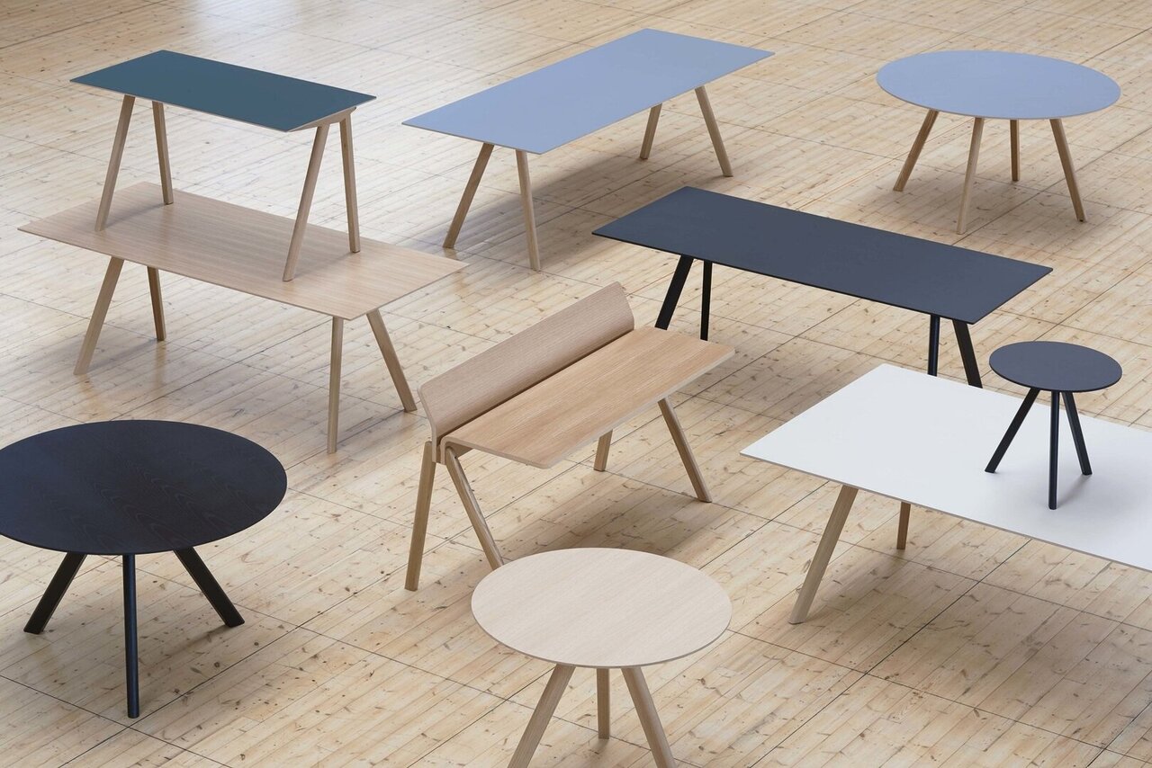Hay CPH 20 Round Black Linoleum Table