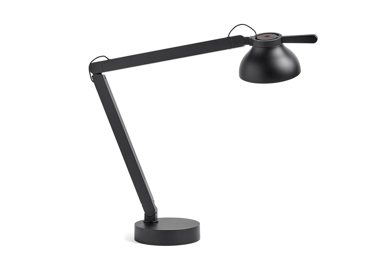 Hay PC Double Arm Lamp with Table Base - Soft Black