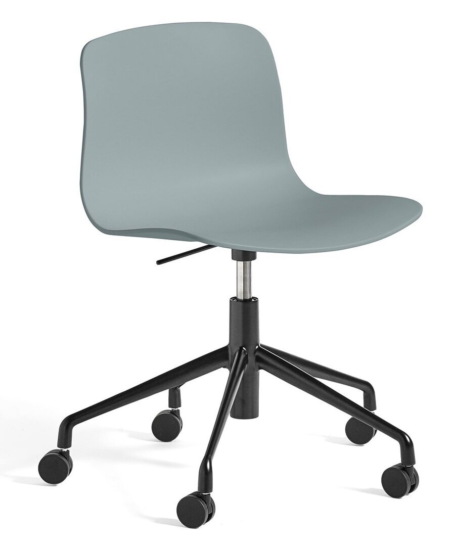 Hay About A Chair Aac 50 Stuhl - Black powder coated aluminium - Dusty blue 2.0