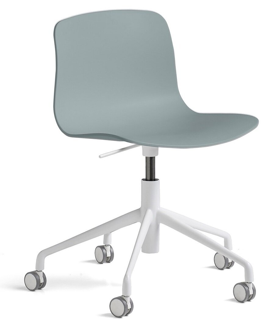 Hay About A Chair Aac 50 Stuhl - White powder coated steel aluminium - Dusty blue 2.0