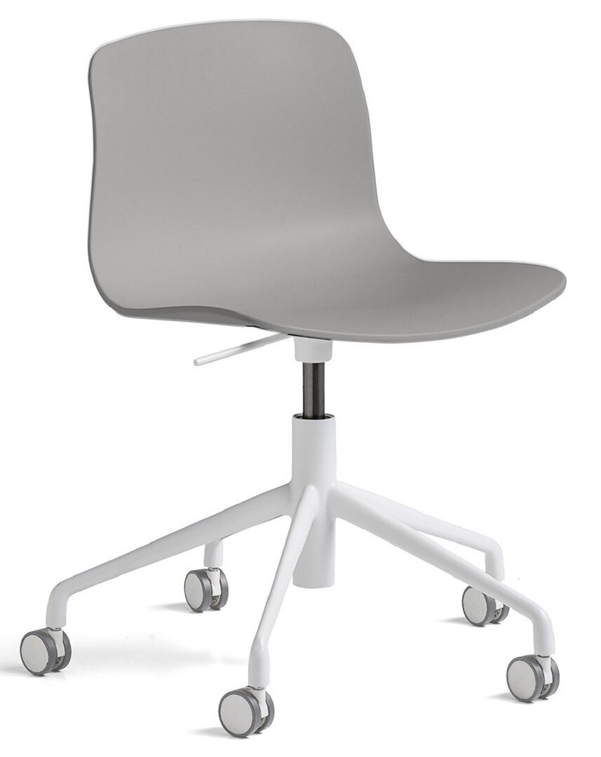 Hay About A Chair Aac 50 Stuhl - White powder coated steel aluminium - Concrete grey 2.0