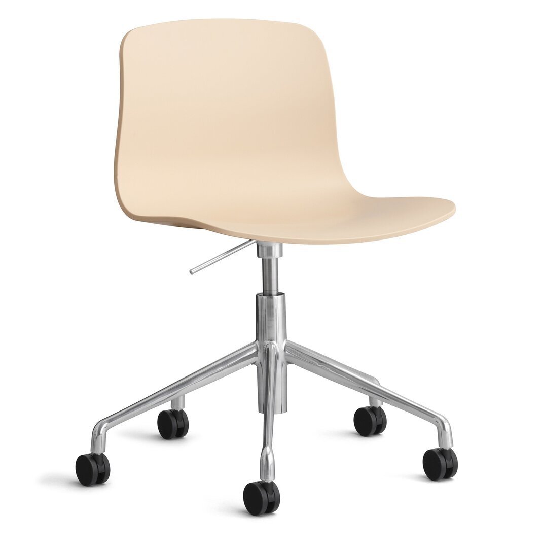 Hay About A Chair Aac 50 Polished Aluminium-Pale Peach 2.0