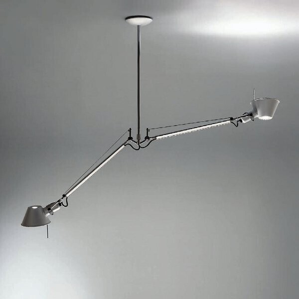 Artemide, Artemide Tolomeo Sospensione 2 Bracci Alluminio Pendelleuchte