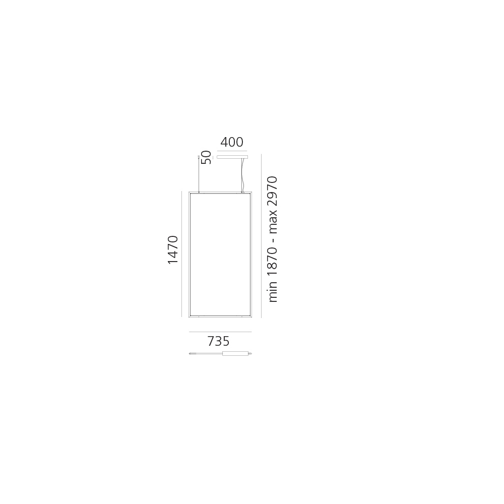 Artemide Discovery Space Rectangular TW Pendelleuchte