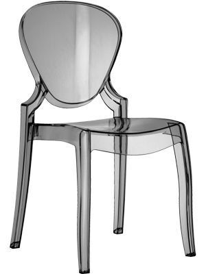 Pedrali Queen 650 Stuhl-FU-Polycarbonat rauchgrau