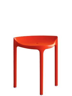 Pedrali Happy 491 Hocker-RO2-Polypropylen rot
