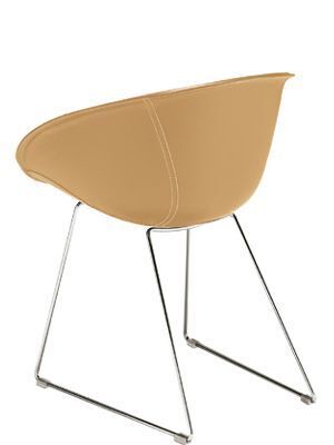 Pedrali Gliss 930 Lederstuhl-F09-Kernleder Beige