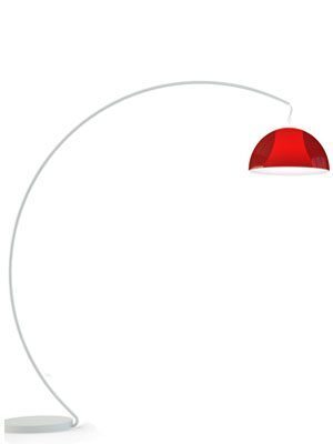 Pedrali L002T/BA Bogenleuchte-RT-Polycarbonat Rot Transparent