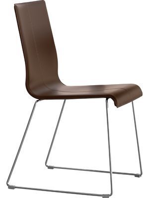 Pedrali Kuadra 1298 Stuhl-F01-Kernleder Dunkelbraun