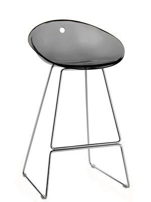 Pedrali Gliss 902 Hocker-FU-Polycarbonat rauchgrau transparent