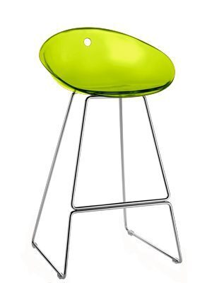 Pedrali Gliss 902 Hocker-VT-TR-Polycarbonat grün transparent
