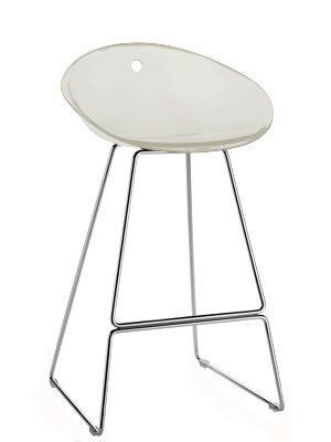 Pedrali Gliss 902 Hocker-BI-Polycarbonat weiß