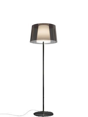 Pedrali L001ST/BA Stehleuchte-BE-Polycarbonat Beige / NERO-Stahl Schwarz