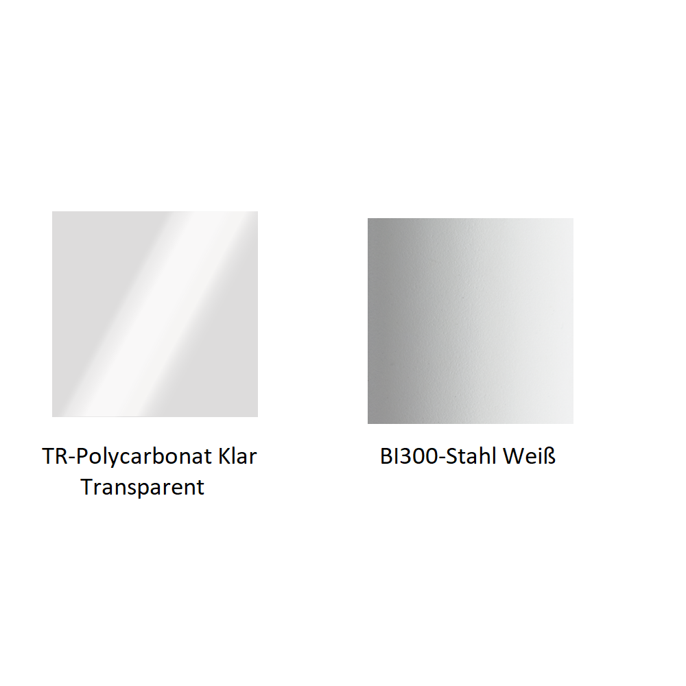 Pedrali L001ST/BA Stehleuchte-TR-Polycarbonat Klar Transparent / BI300-Stahl Weiß