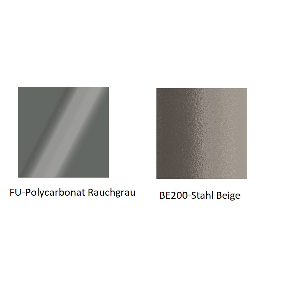 Pedrali L001ST/BA Stehleuchte-FU-Polycarbonat Rauchgrau / BE200-Stahl Beige