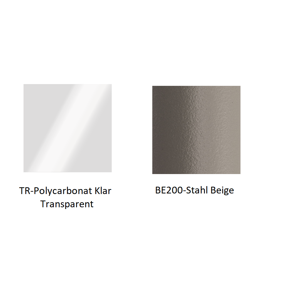 Pedrali L001ST/BA Stehleuchte-TR-Polycarbonat Klar Transparent / BE200-Stahl Beige