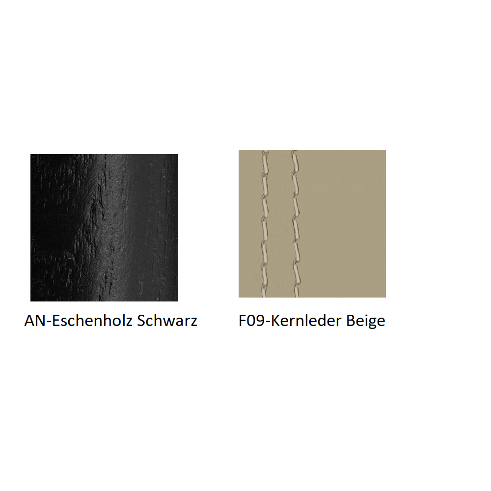 Pedrali Gliss 904/F Lederstuhl-AN-Eschenholz Schwarz / F09-Kernleder Beige