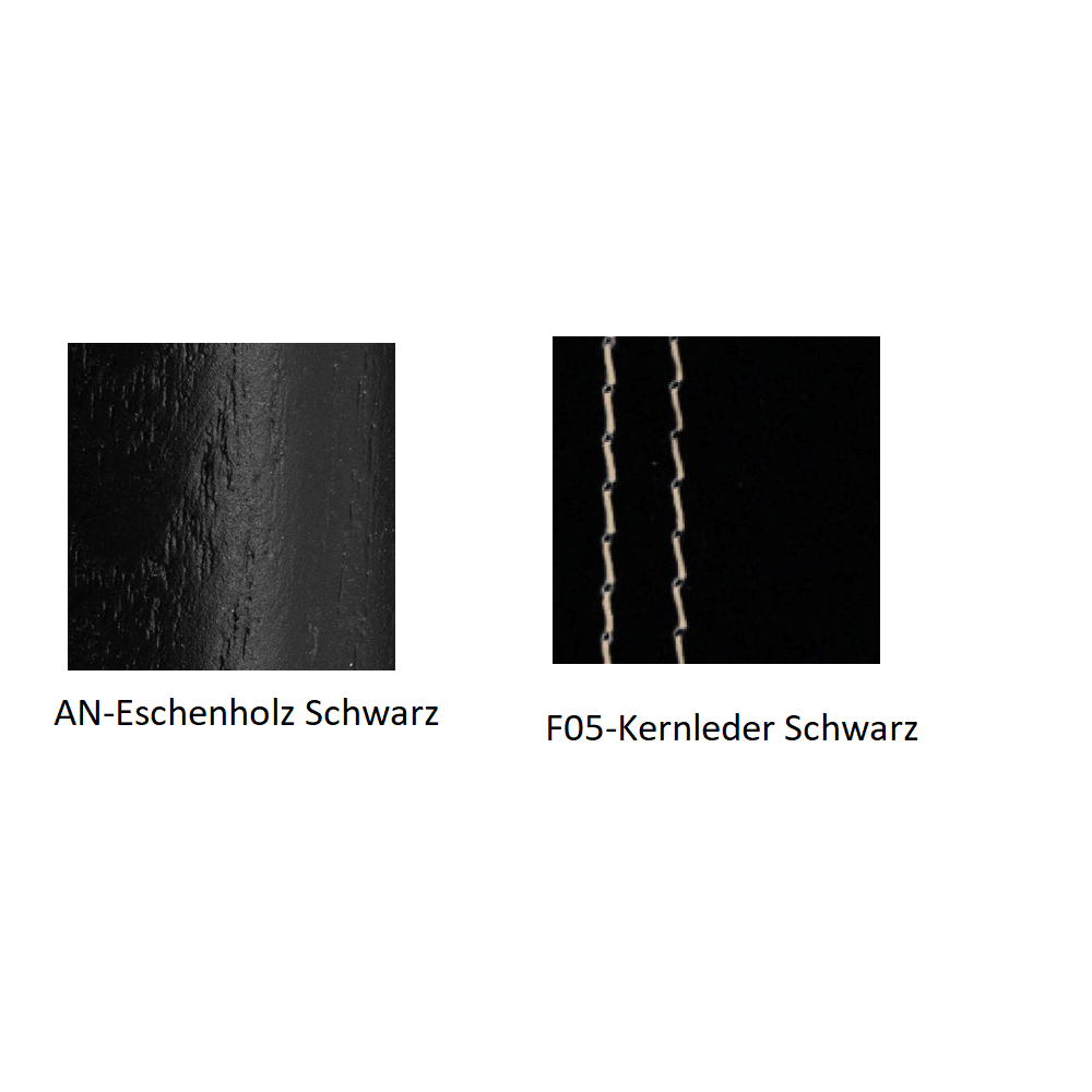 Pedrali Gliss 904/F Lederstuhl-AN-Eschenholz Schwarz / F05-Kernleder Schwarz