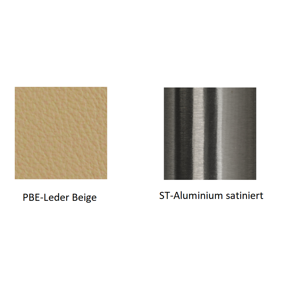 Pedrali Mya 710 Lederstuhl-PBE-Leder Beige,ST-Aluminium satiniert