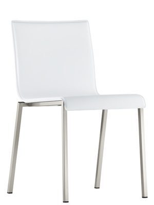 Pedrali Kuadra XL 2461 Stuhl-F07-Kernleder Weiss