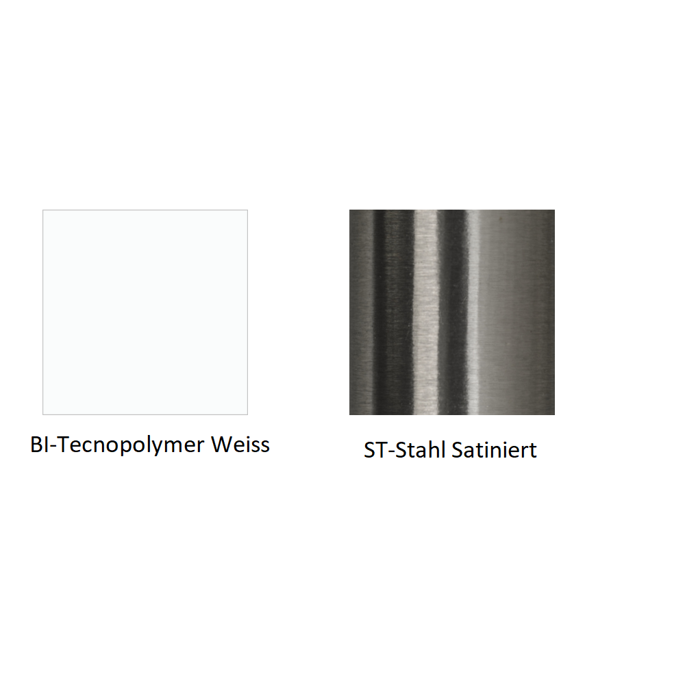 Pedrali Kuadra XL 2401 Stuhl-BI-Tecnopolymer Weiss,ST-Stahl Satiniert