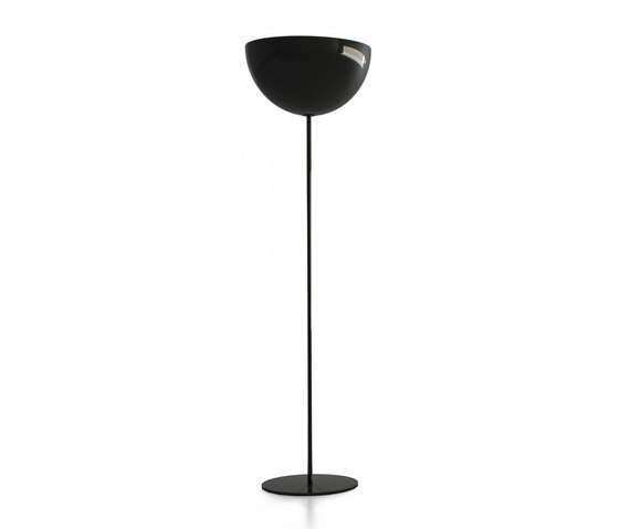 Pedrali L002ST/BA Stehleuchte-NE-Polycarbonat Schwarz / NERO-Stahl Schwarz