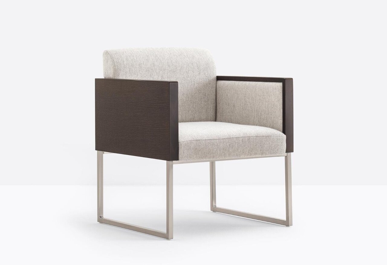 Pedrali Box Lounge 741 Sessel-H100_W-Eichenholz gebeizte Wenge