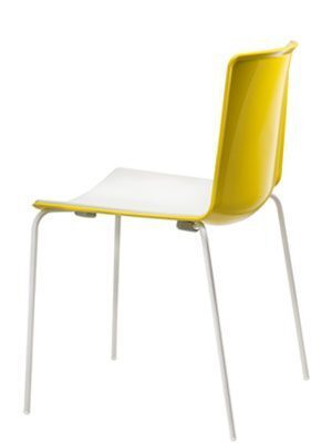 Pedrali Tweet 890 Stuhl, zweifarbig-GI-Polypropylen Gelb / BI-Polypropylen Weiss
