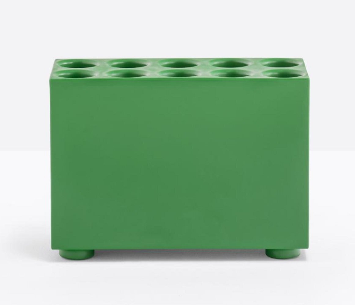Pedrali BRICK Schirmständer-10 Löcher-VE-Polyethylen Grün