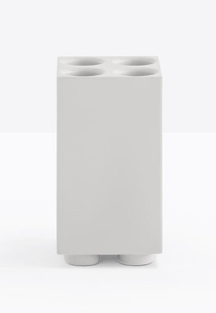 Pedrali BRICK Schirmständer-4 Löcher-GC-Polyethylen Grau