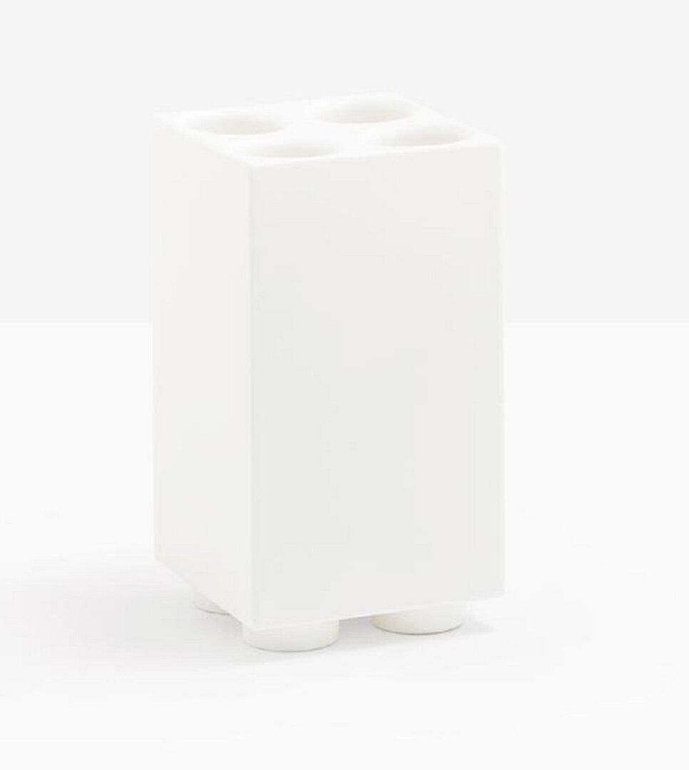 Pedrali BRICK Schirmständer-4 Löcher-BI-Polyethylen Weiss