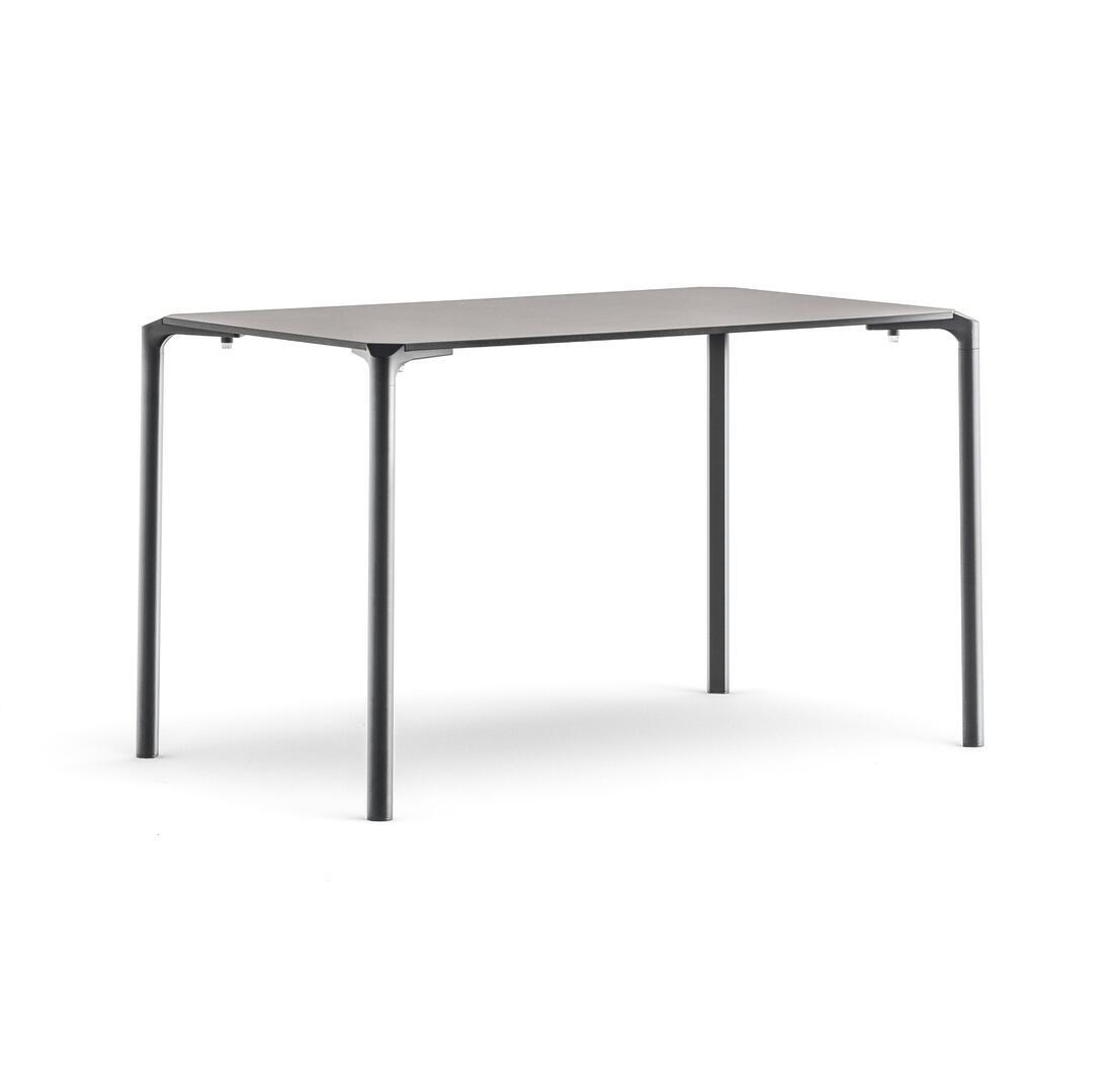 Pedrali Jump TJ Tisch-119 x 79 cm-COM-nero-Kompaktplatte Schwarz