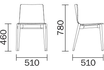 Pedrali Malmö 390 Stuhl