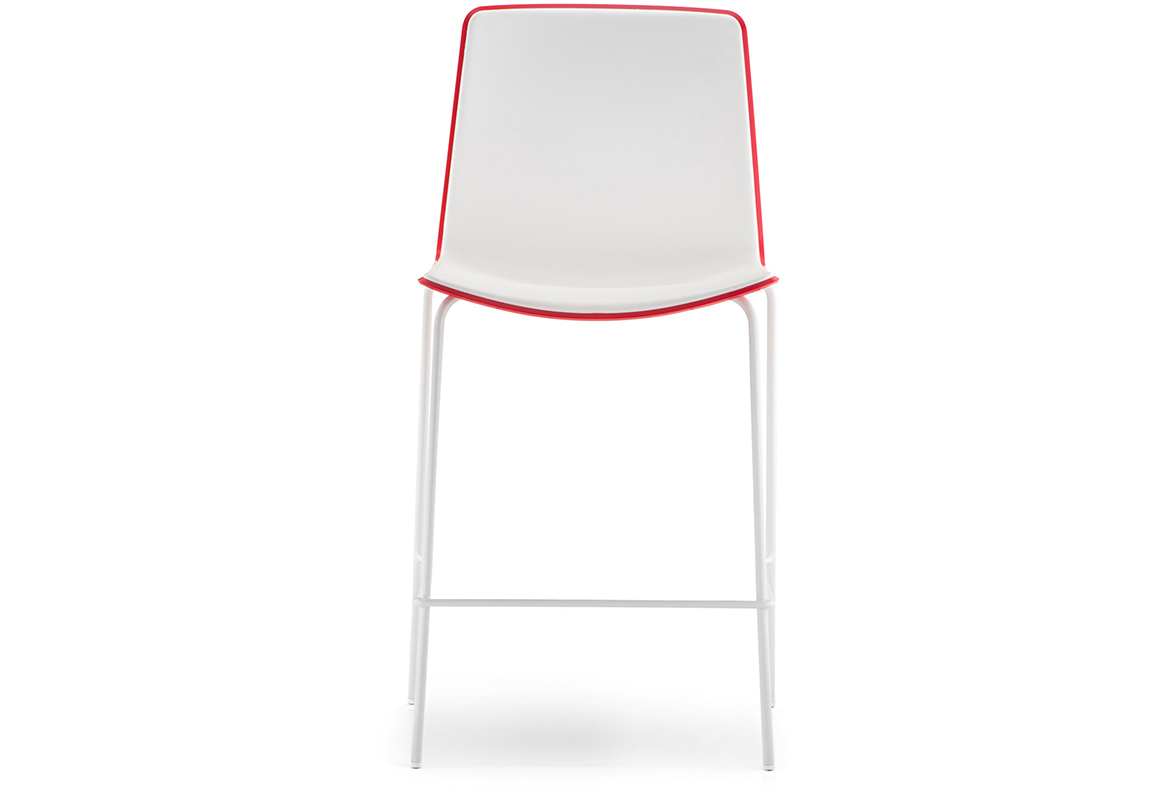 Pedrali Tweet 892 Barhocker-RO-Polypropylen Rot / BI-Polypropylen Weiss