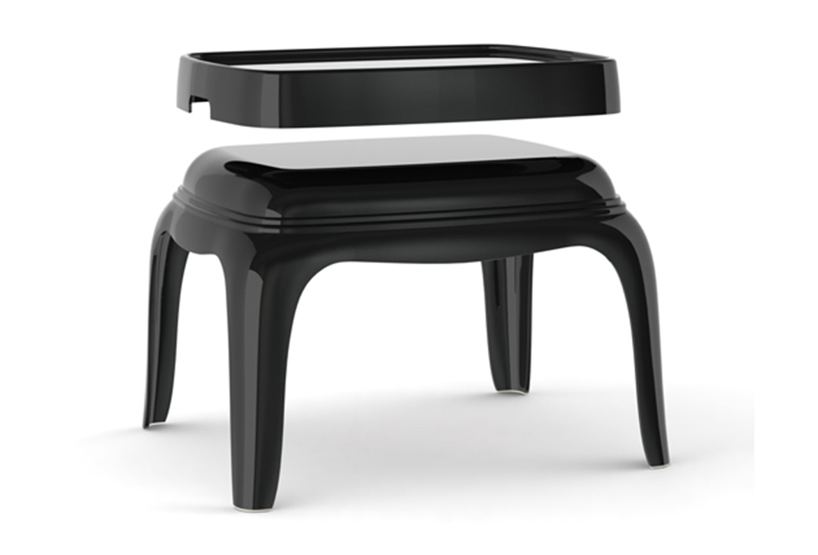 Pedrali Pasha 662 Tablett-NE-Methacrylat Schwarz