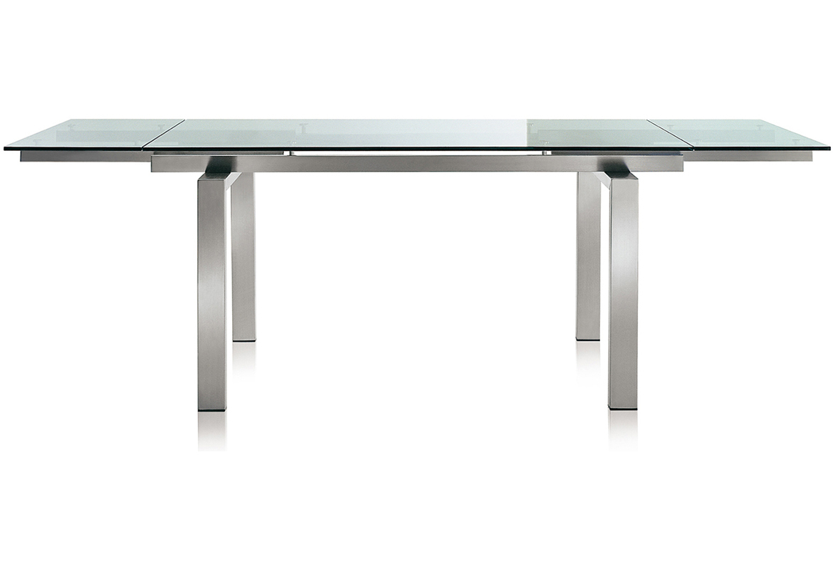 Pedrali Magic TM Tisch-L 200 x T 90 cm-SAT-Glasplatte Frosted Glass