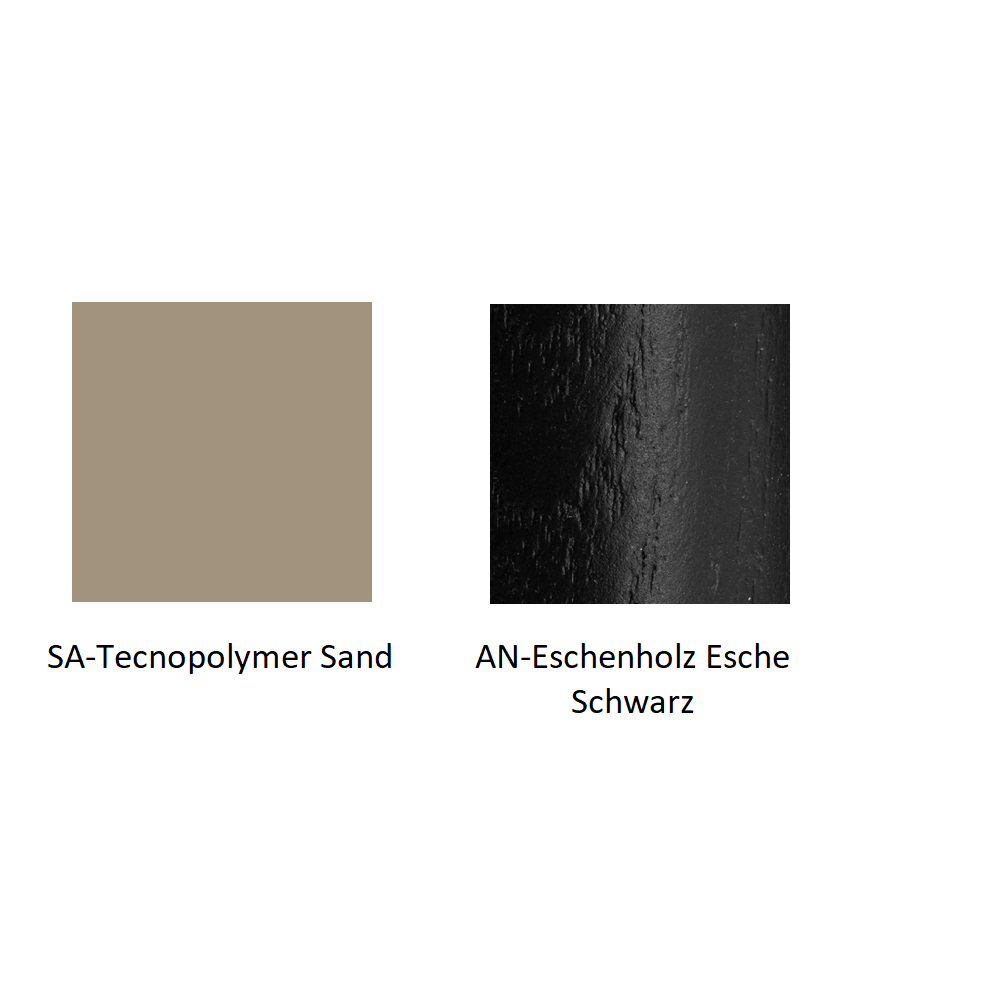 Pedrali Gliss 904 Stuhl-SA-Tecnopolymer Sand-AN-Eschenholz Esche Schwarz