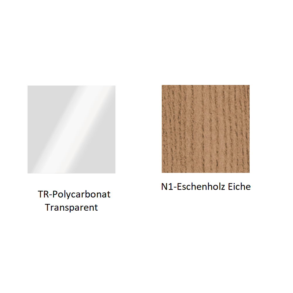 Pedrali Gliss 905 Stuhl-TR-Polycarbonat Transparent-N1-Eschenholz Eiche