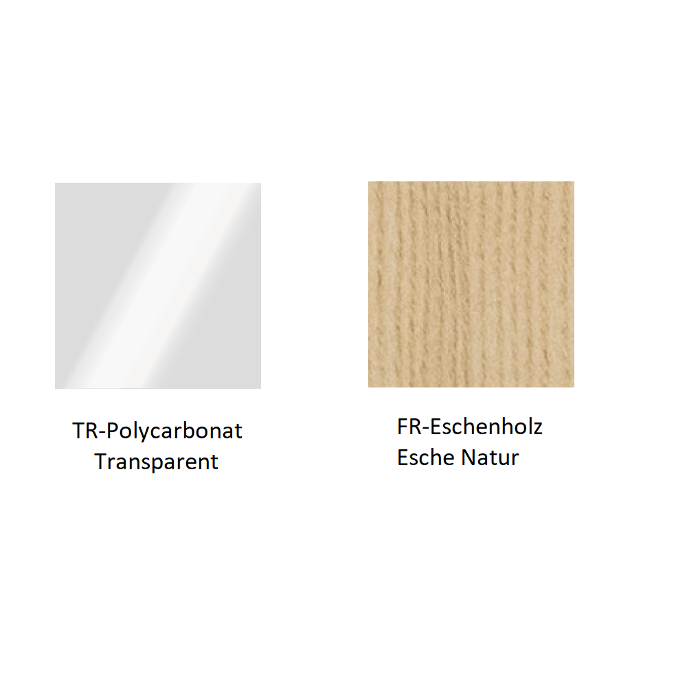 Pedrali Gliss 905 Stuhl-TR-Polycarbonat Transparent-FR-Eschenholz Esche Natur