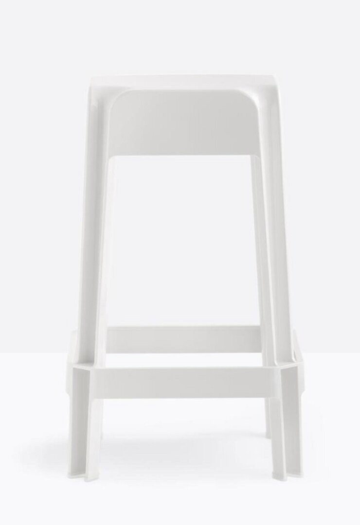 Pedrali Rubik 582 Barhocker-BI-Polycarbonat Weiss