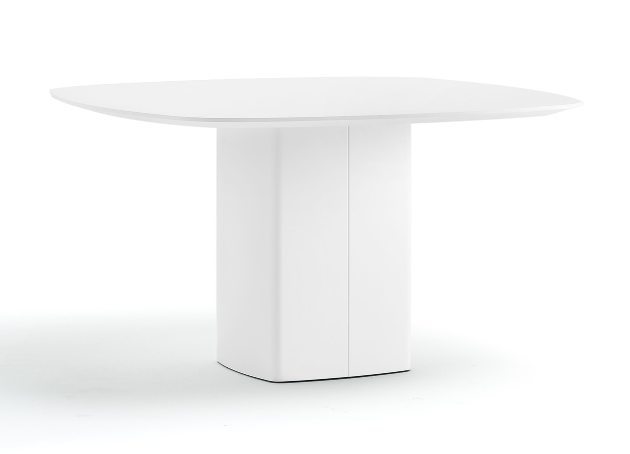 Pedrali Aero TAE Tisch-L 130 x T 130 cm-BI300 Weiss Stahl-CFC_BI Weiss Kompaktplatte