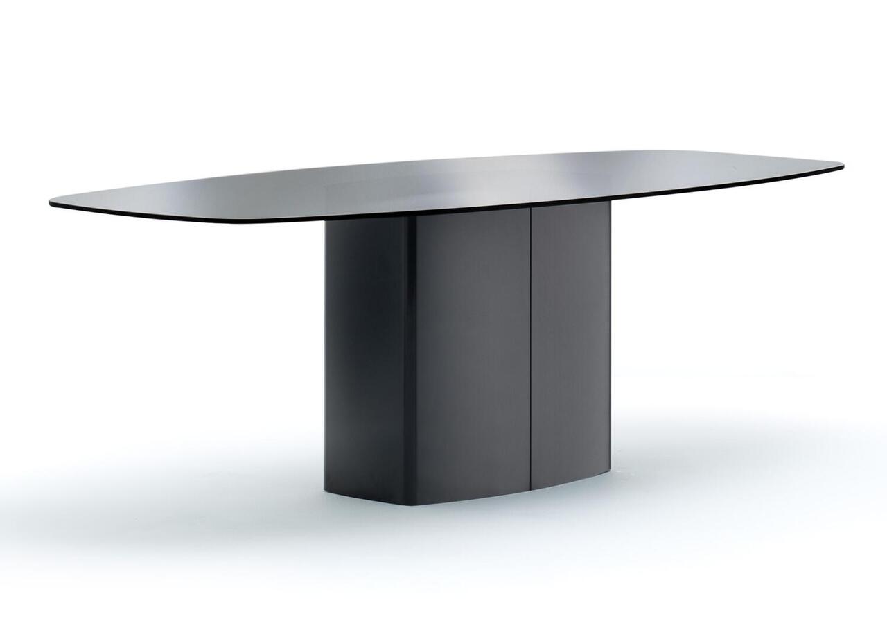 Pedrali Aero TAE Tisch-L 220 x T 106 cm-NERO Schwarz Stahl-FNP_NE Schwarz Fenixplatte