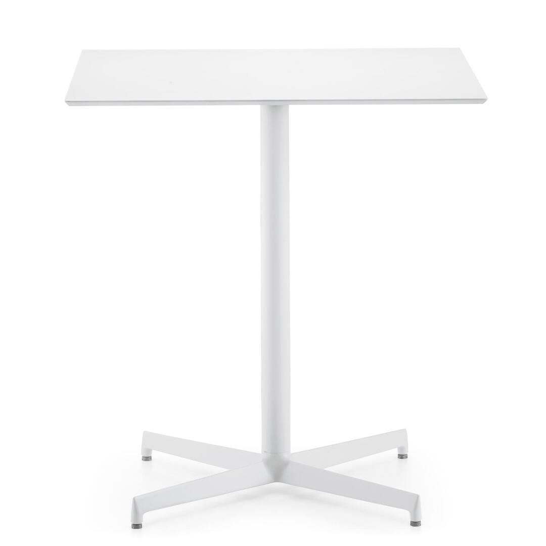 Pedrali Laja 5420 Tisch-BI100-Aluminium Weiss-Quadratisch