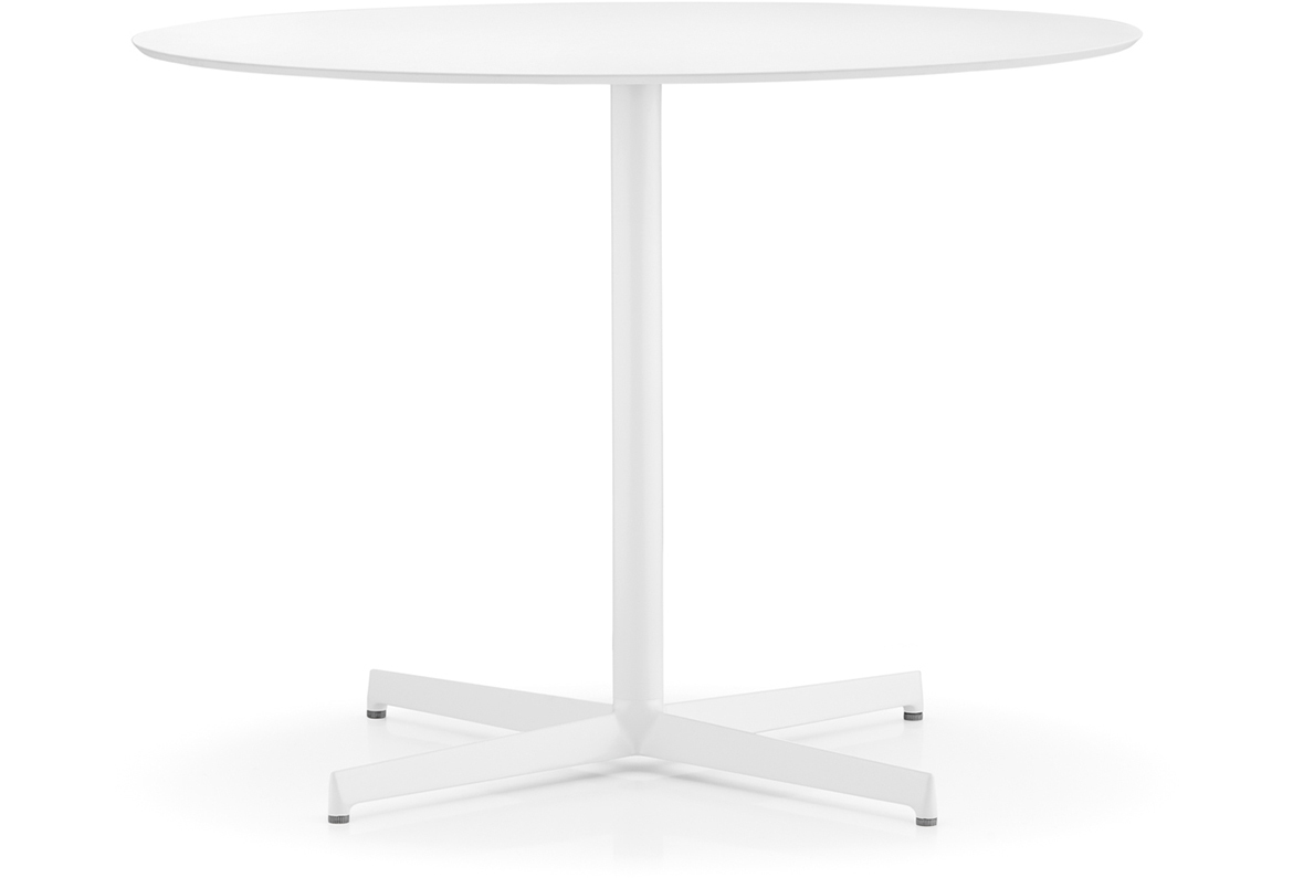 Pedrali Laja 5430 Tisch-BI100-Aluminium Weiss-Rund