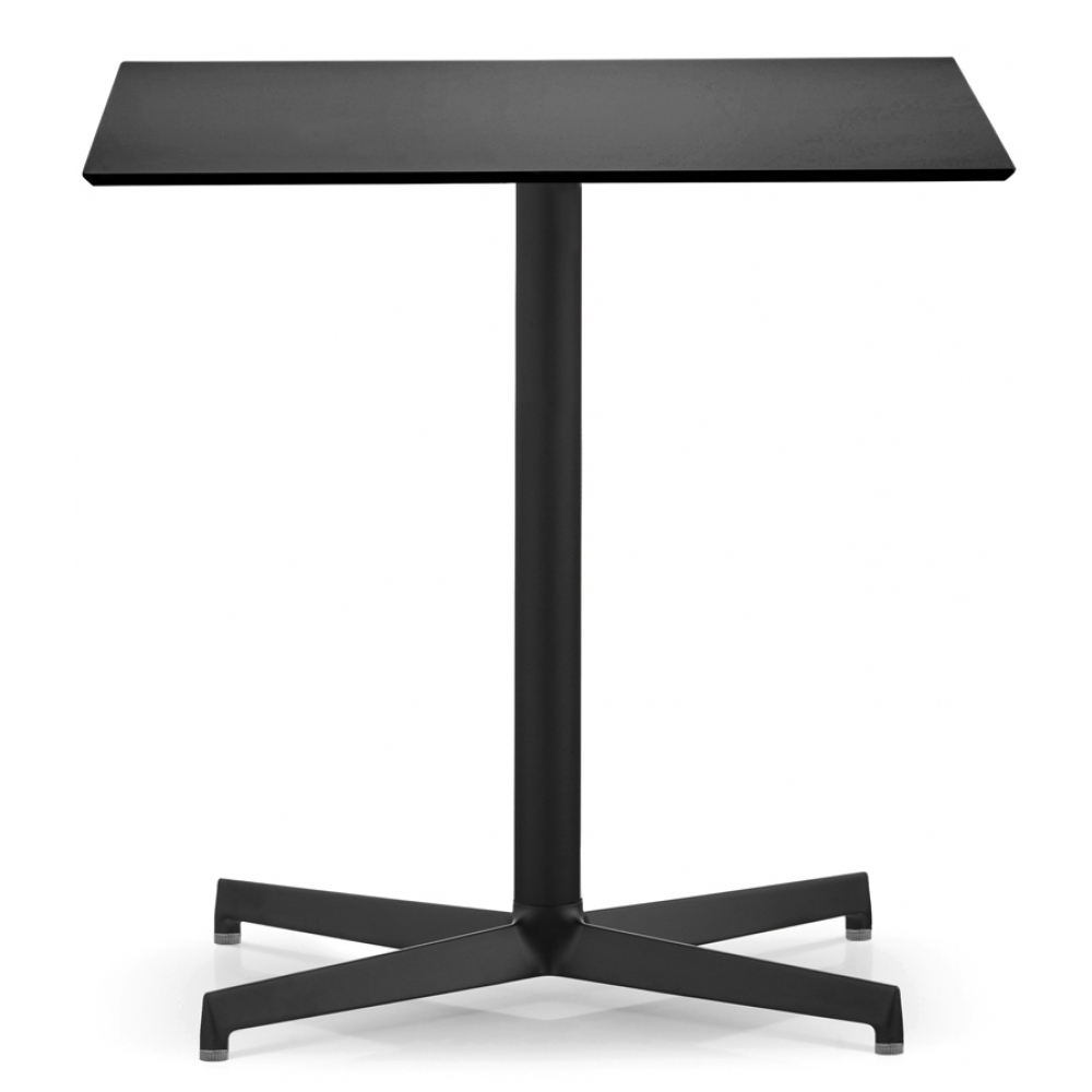Pedrali Laja 5430 Tisch-NERO-Aluminium Schwarz-Quadratisch