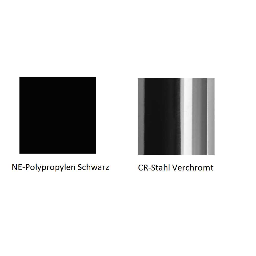 Pedrali Tweet 897 Kufenstuhl-NE-Polypropylen Schwarz-CR-Stahl Verchromt