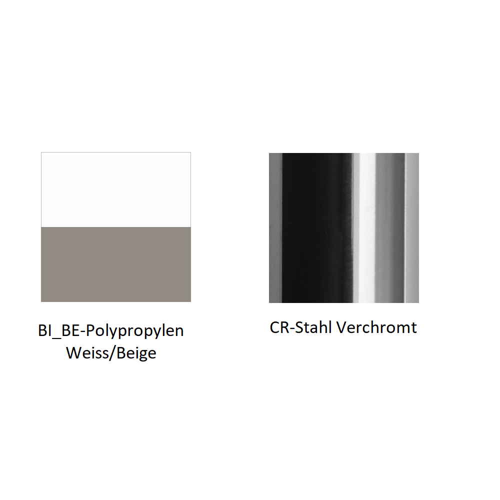 Pedrali Tweet 897 Kufenstuhl-BI_BE-Polypropylen Weiss/Beige-CR-Stahl Verchromt