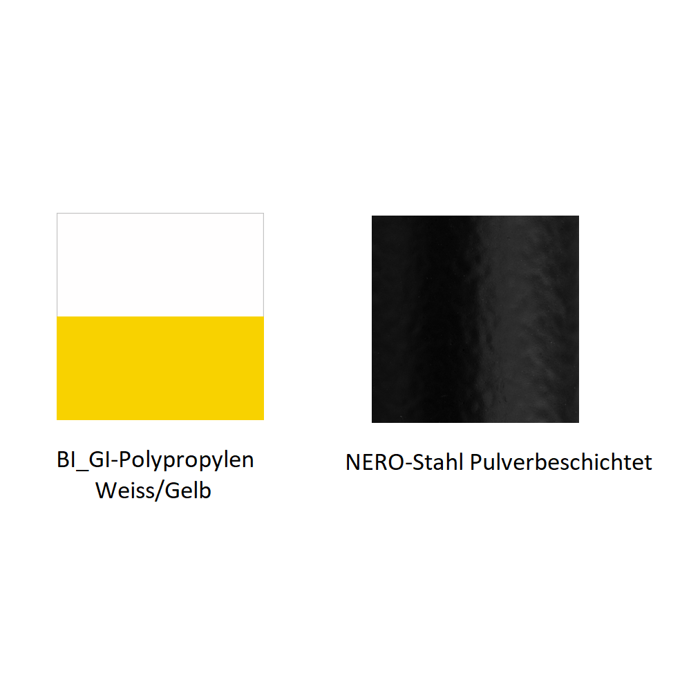 Pedrali Tweet 897 Kufenstuhl-BI_GI-Polypropylen Weiss/Gelb-NERO-Stahl Pulverbeschichtet