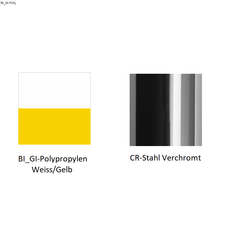 Pedrali Tweet 897 Kufenstuhl-BI_GI-Polypropylen Weiss/Gelb-CR-Stahl Verchromt